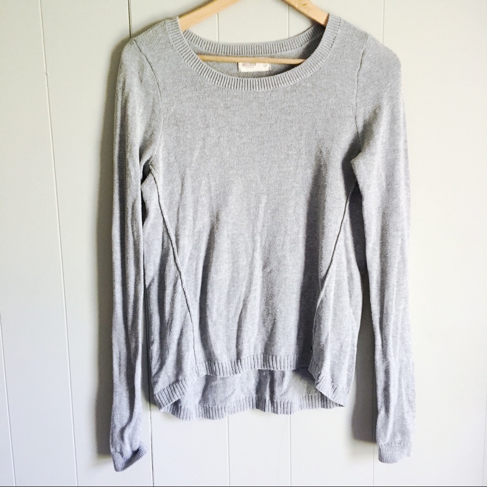 HOLLISTER Gray Wide Neck Sweater Size M